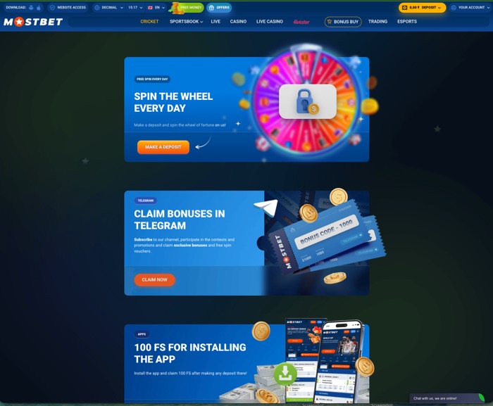 Mostbet promotions page showing free-spin style offers and where they appear before you activate them